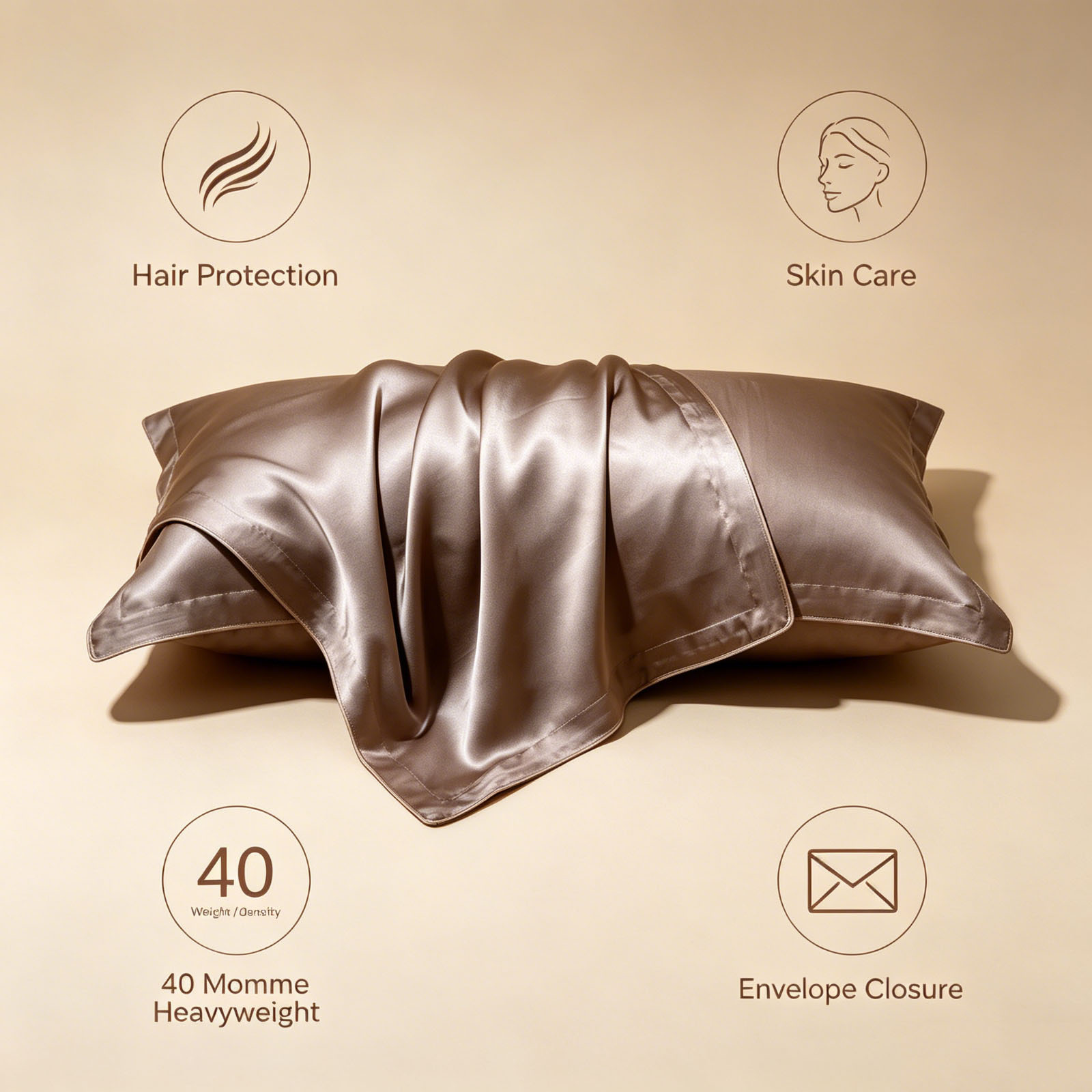 2 Buah Sarung Bantal Sutra Uku - Luxury Skincare & Spa ulasan dan harga