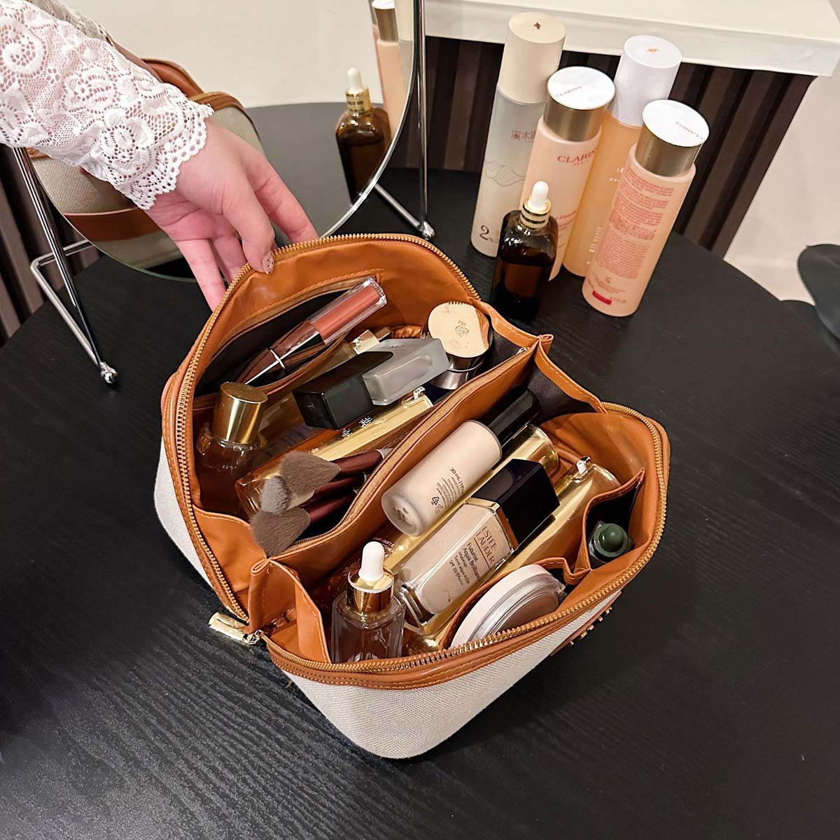 Tas penyimpanan genggam kanvas - Luxury Skincare & Spa ulasan dan harga